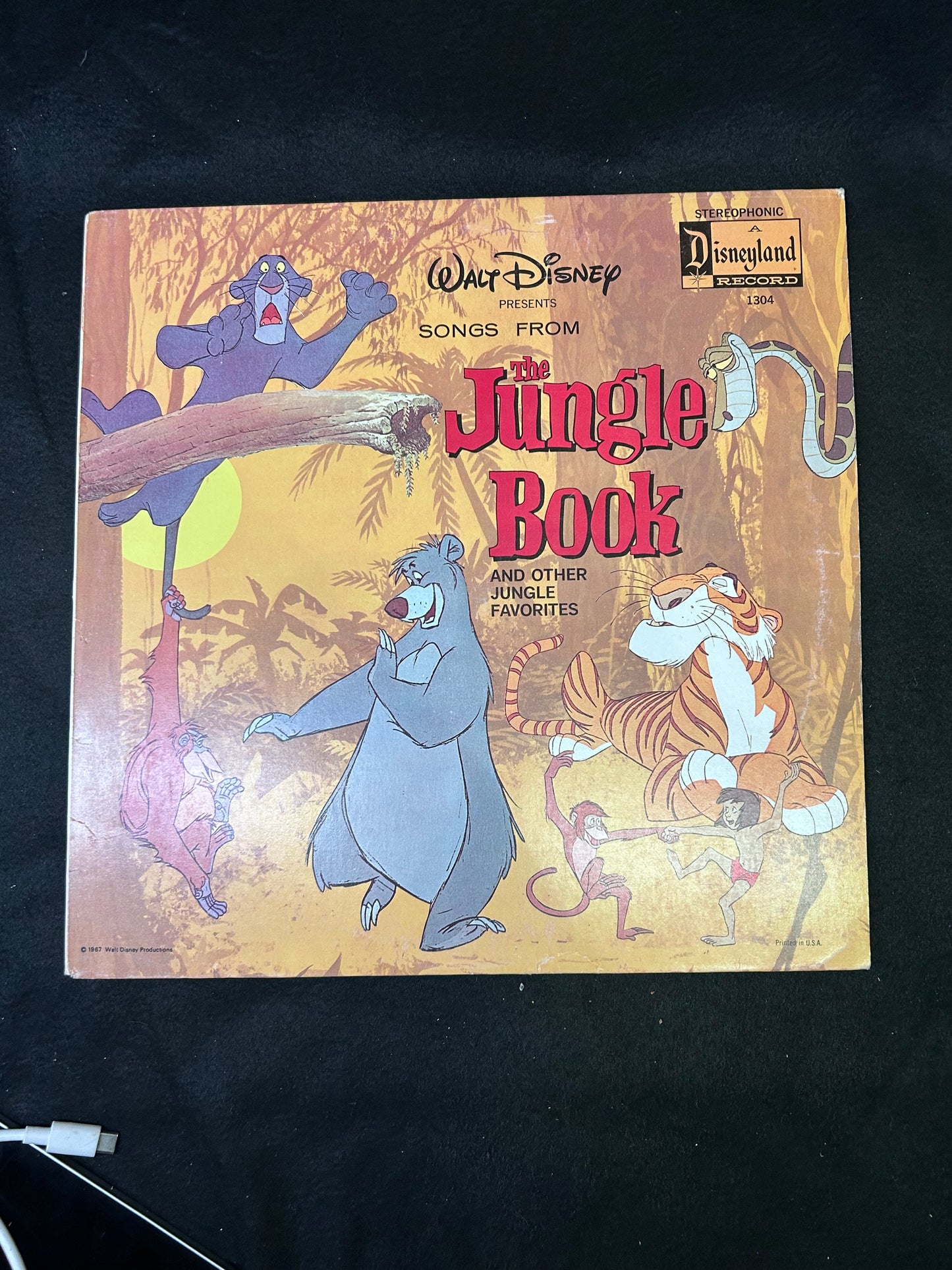 WALT DISNEY - SONGS FROM THE JUNGLE BOOK LP VINYL RECORD 1967